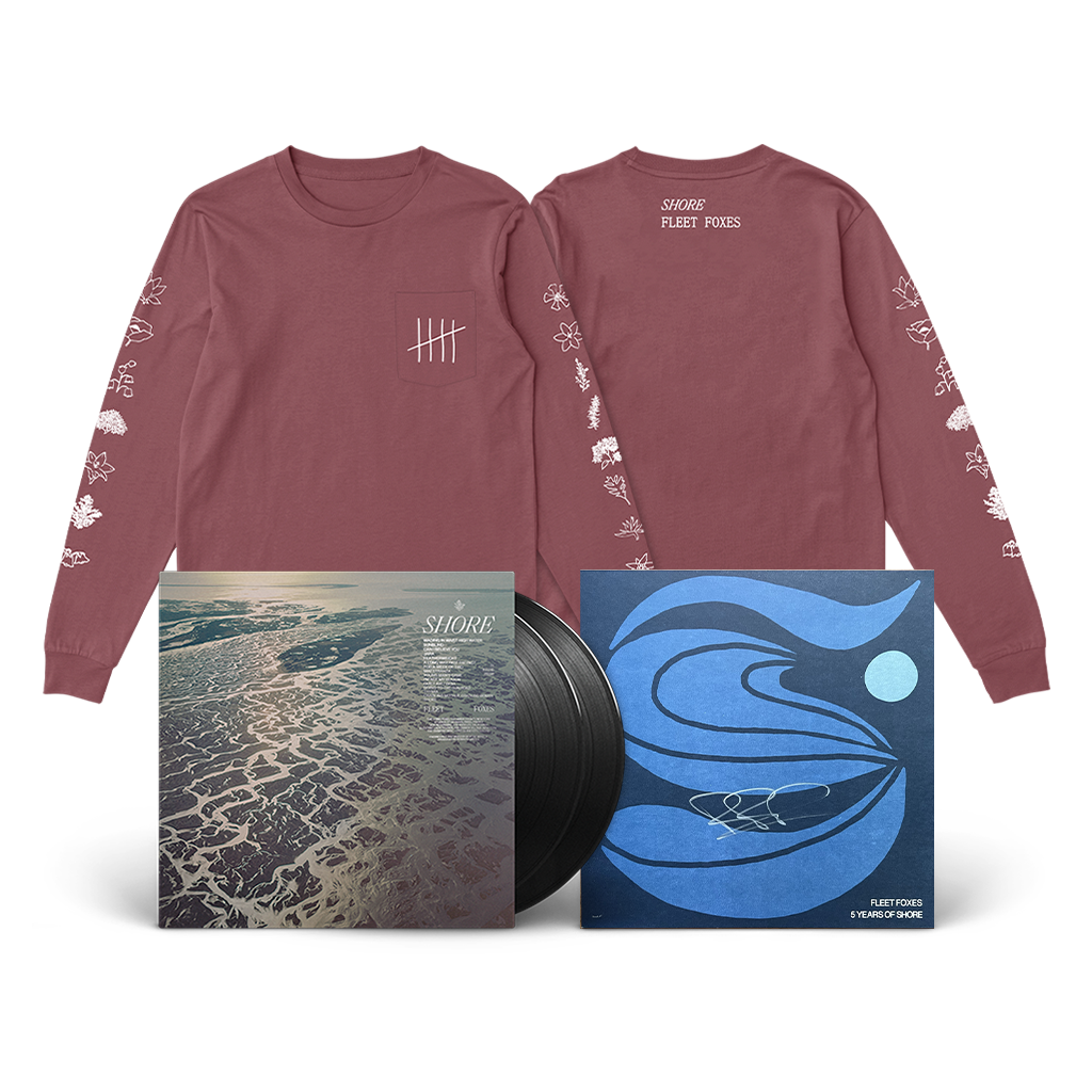 Shore 12" Vinyl (Black) + Dino 5 Year Pocket Longsleeve T-Shirt (Crimson) + SIGNED Print Bundle