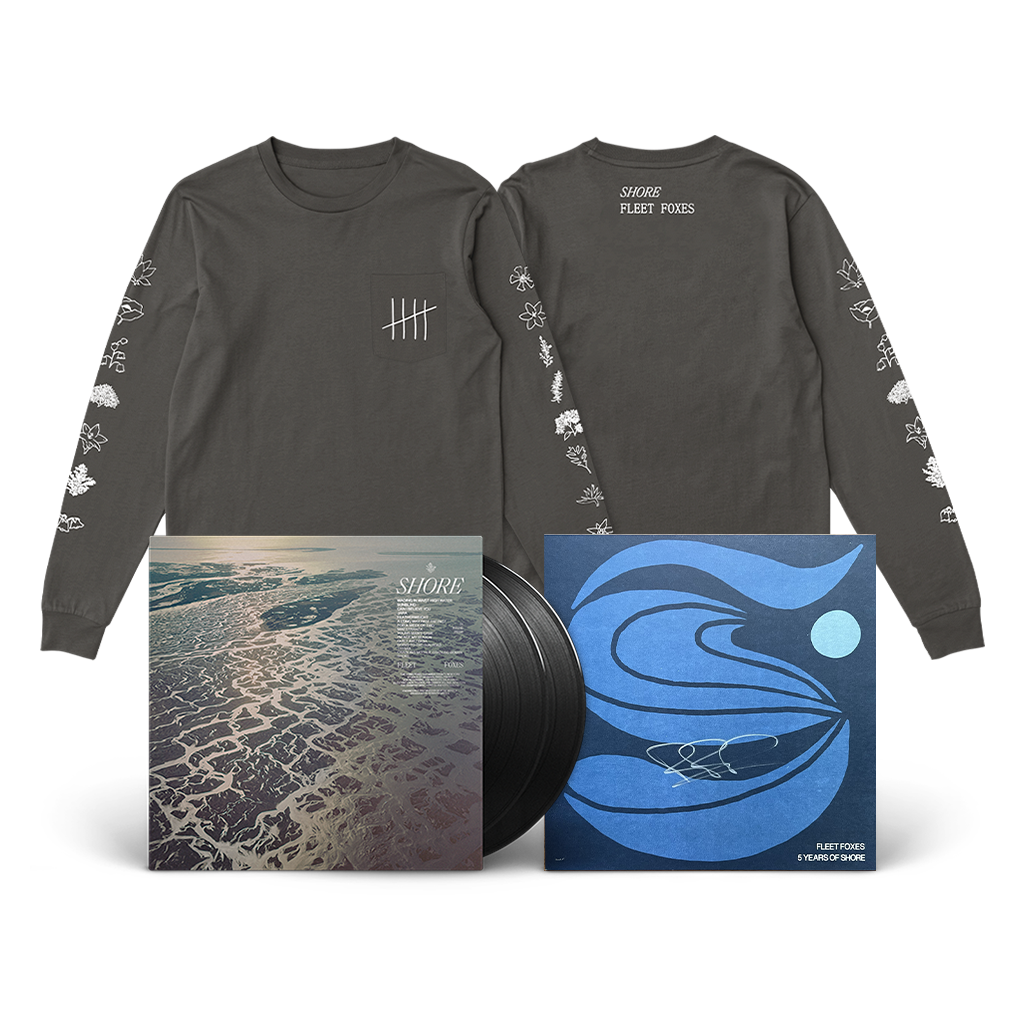 Shore 12" Vinyl (Black) + Dino 5 Year Pocket Longsleeve T-Shirt (Pepper) + SIGNED Print Bundle