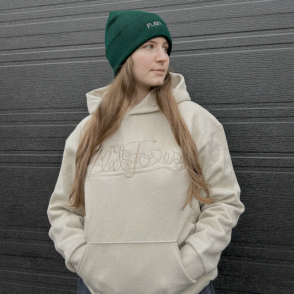 Embroidered sales pullover hoodie