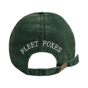 Fleet Foxes Shore Embroidered Pigment Dark Green Dad Hat Fleet
